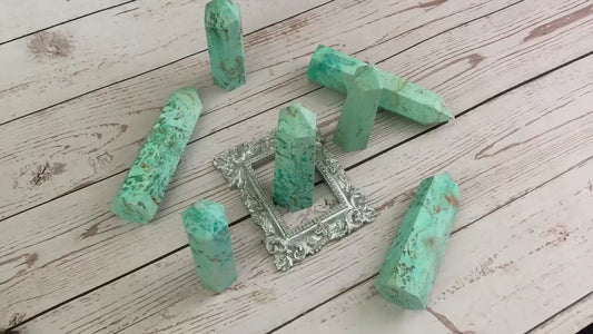 Wholesale high quality reiki natural American turquoise Healing stone tower  for decoraiotion1kg