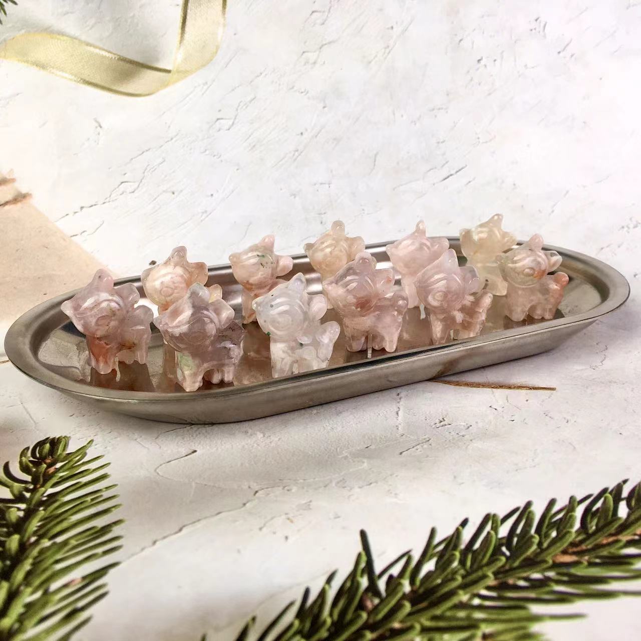 Wholesale High quality Sakura Agate deer For Decoration