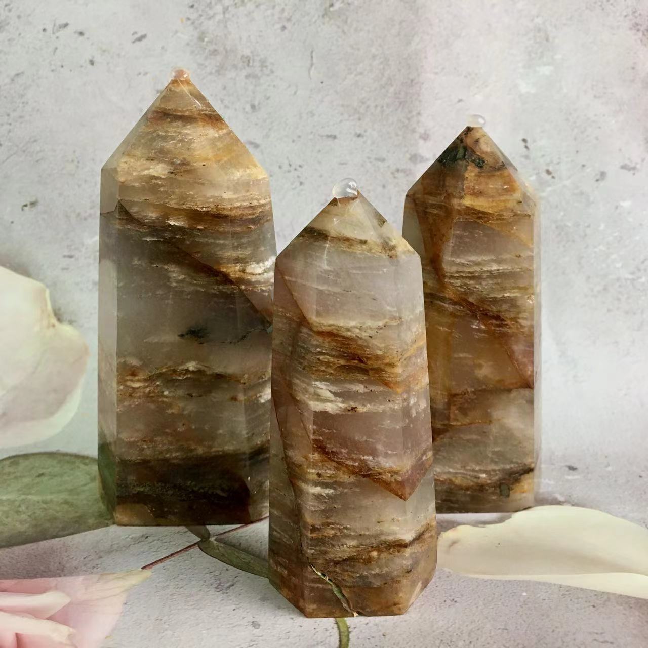 Wholesale natual crystal  golden healer quartz  tower 1kg