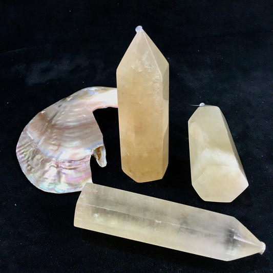 Wholesale natural healing Yellow calcite tower or decoration 1kg