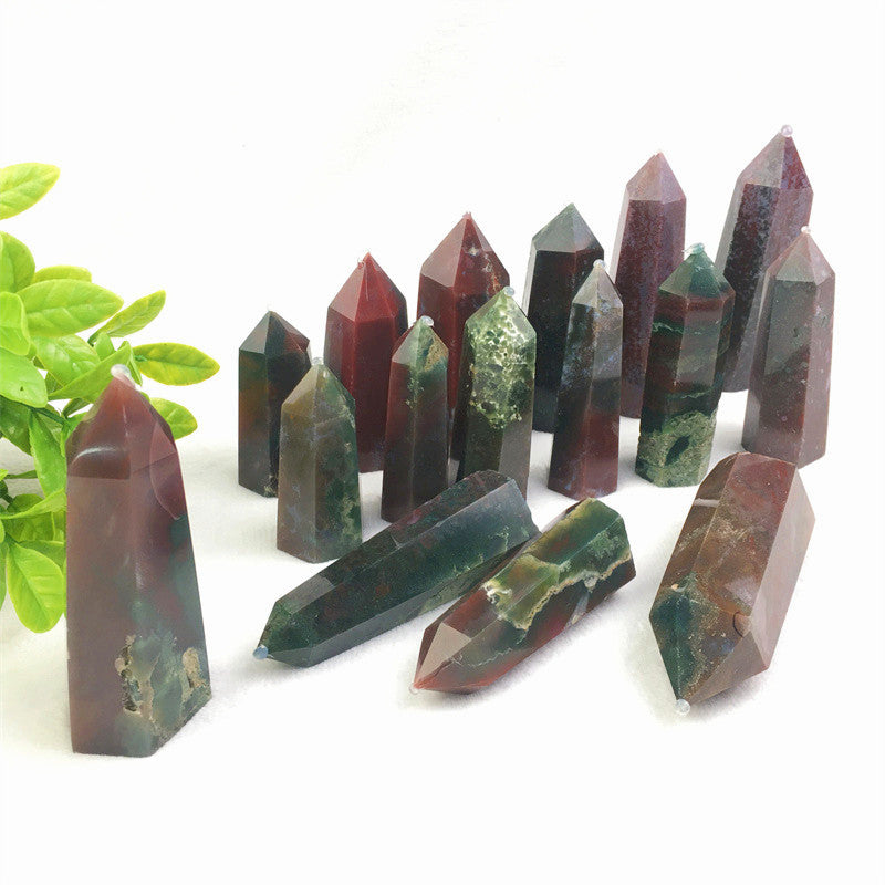 Wholesale natural quartz ocean jasper tower for decoration 1kg