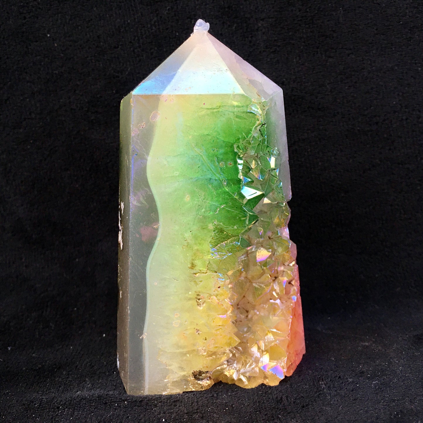 Wholesale high quality reiki natural Aura agate Healing stone tower  for decoraiotion 1kg