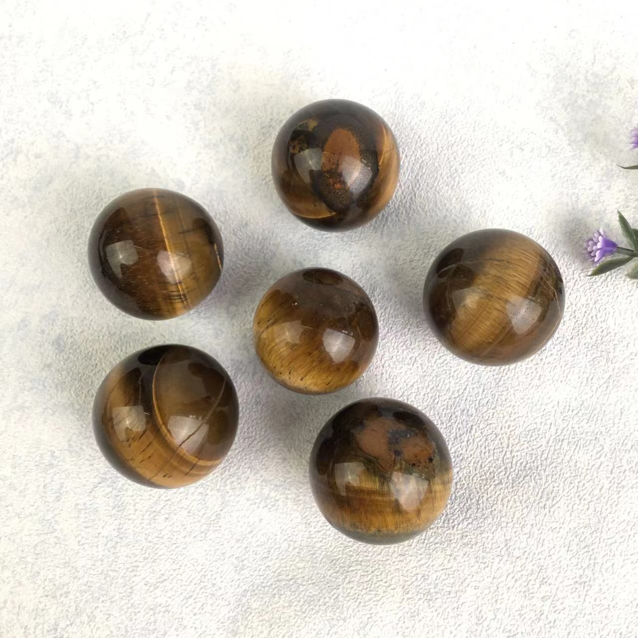 Wholesale natural healing tiger eye sphere for decoration 1kg