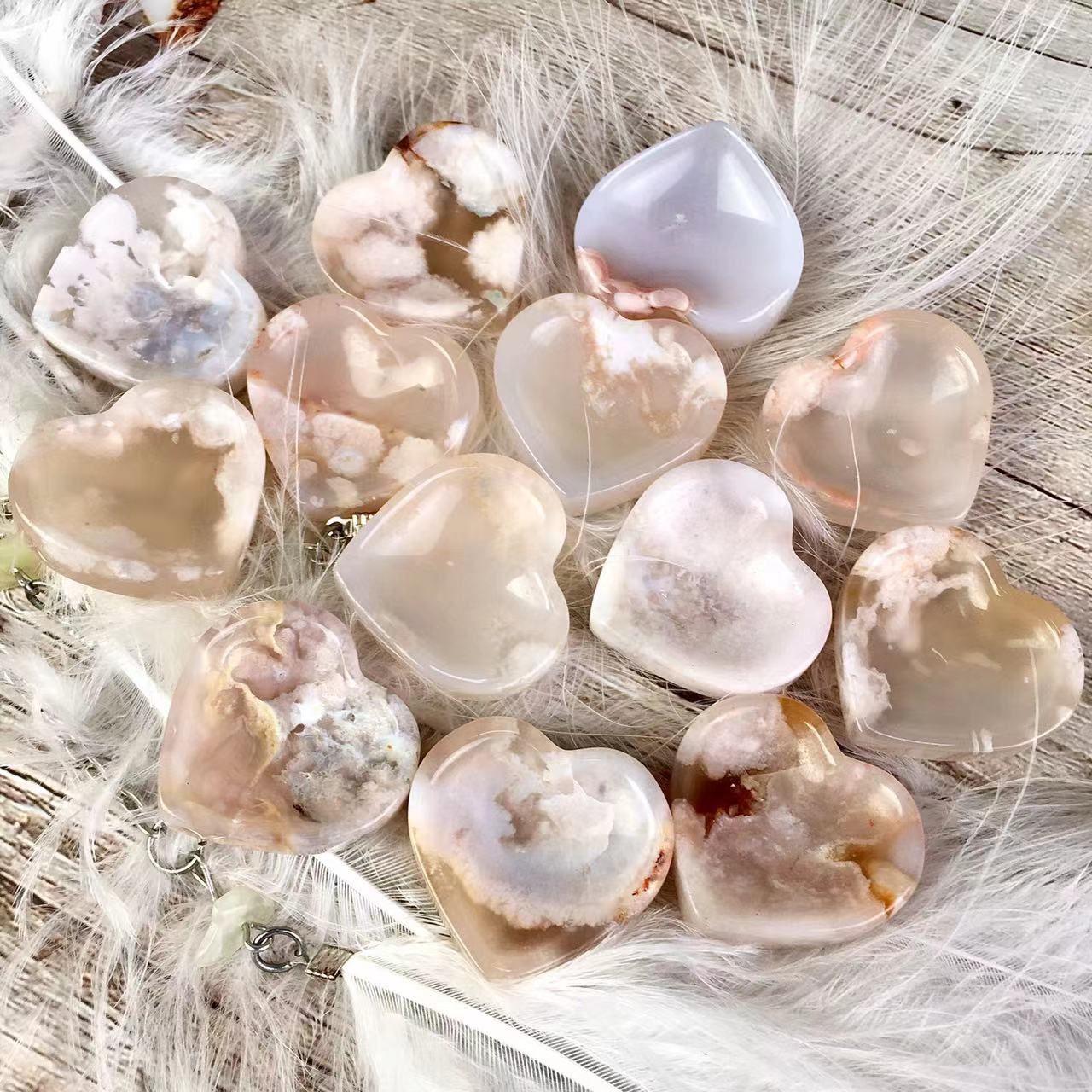 Wholesale Natural Small Sakura Agate mini bowl  For Decoration