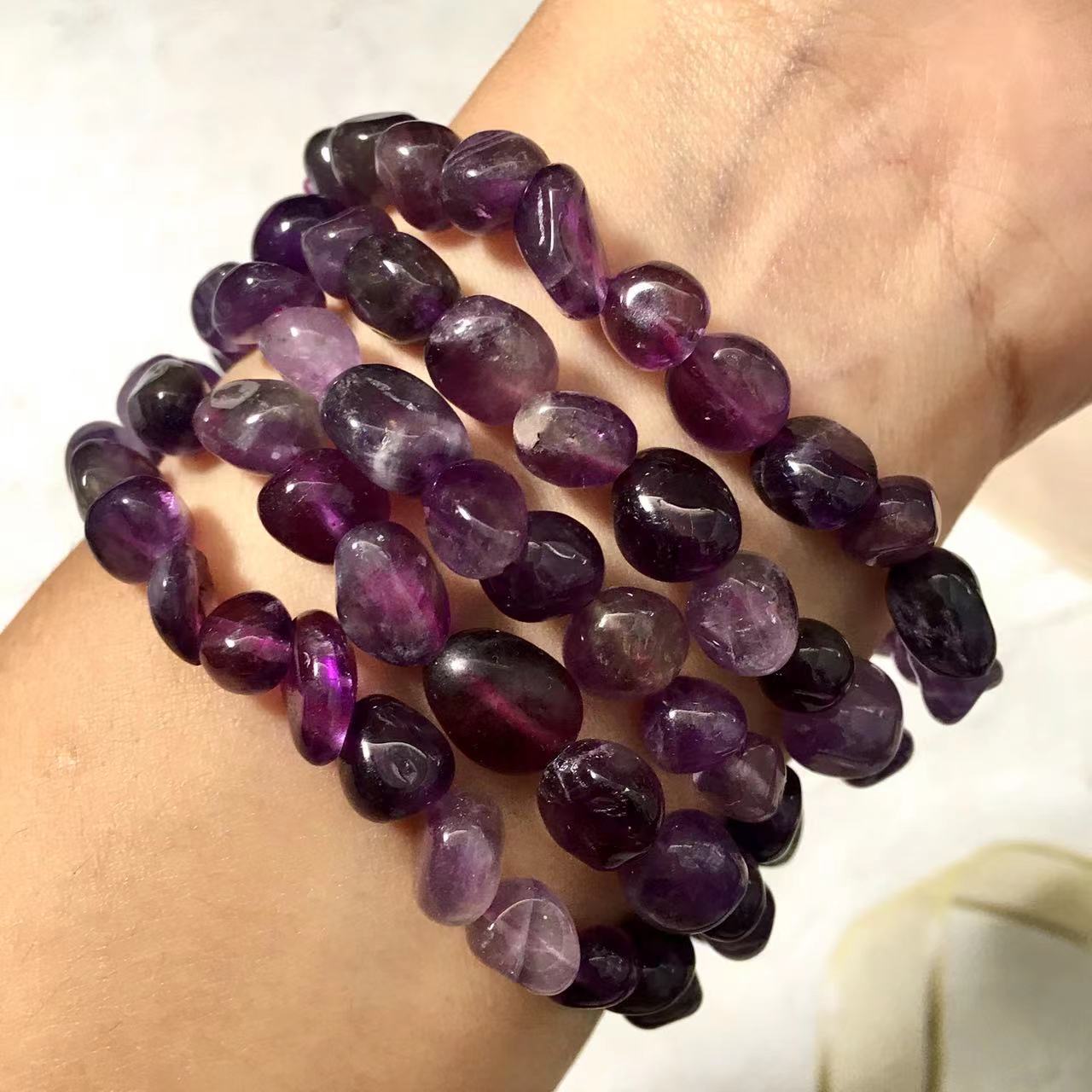 Gemstone bracelet healing bracelets amethyst chips Women's bracelets