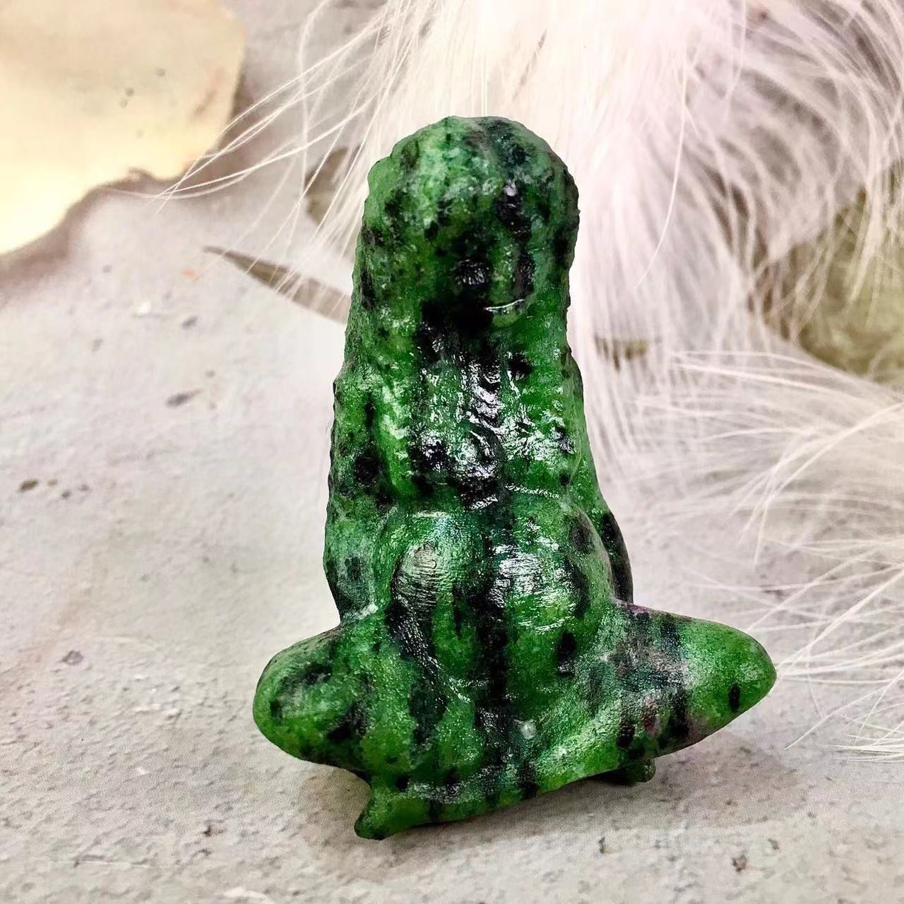 Wholesale natural gemstone carving high quality Crystal mother Earth for Ornament