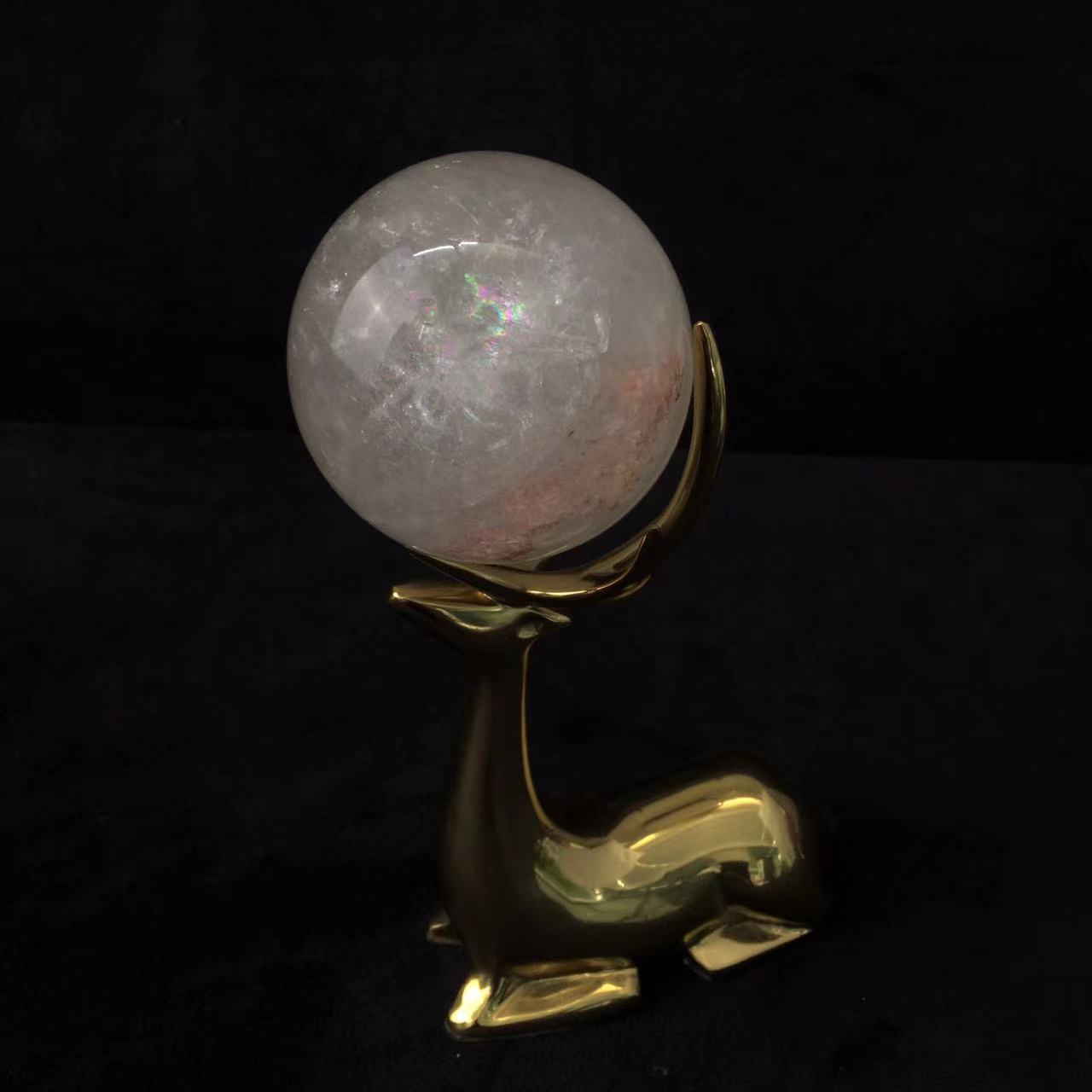 wholesale best quality 100% natural big rainbow clear quartz sphere crystal gemstone ball sphere 1kg