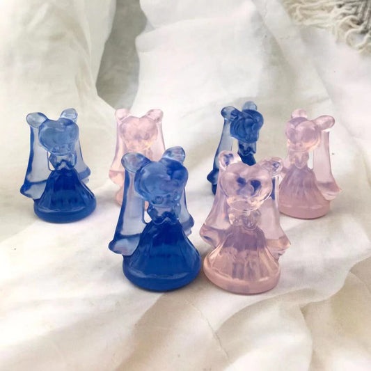 Hand Carved Pink Opalite Crystal Carving Crystal Sailor Moon