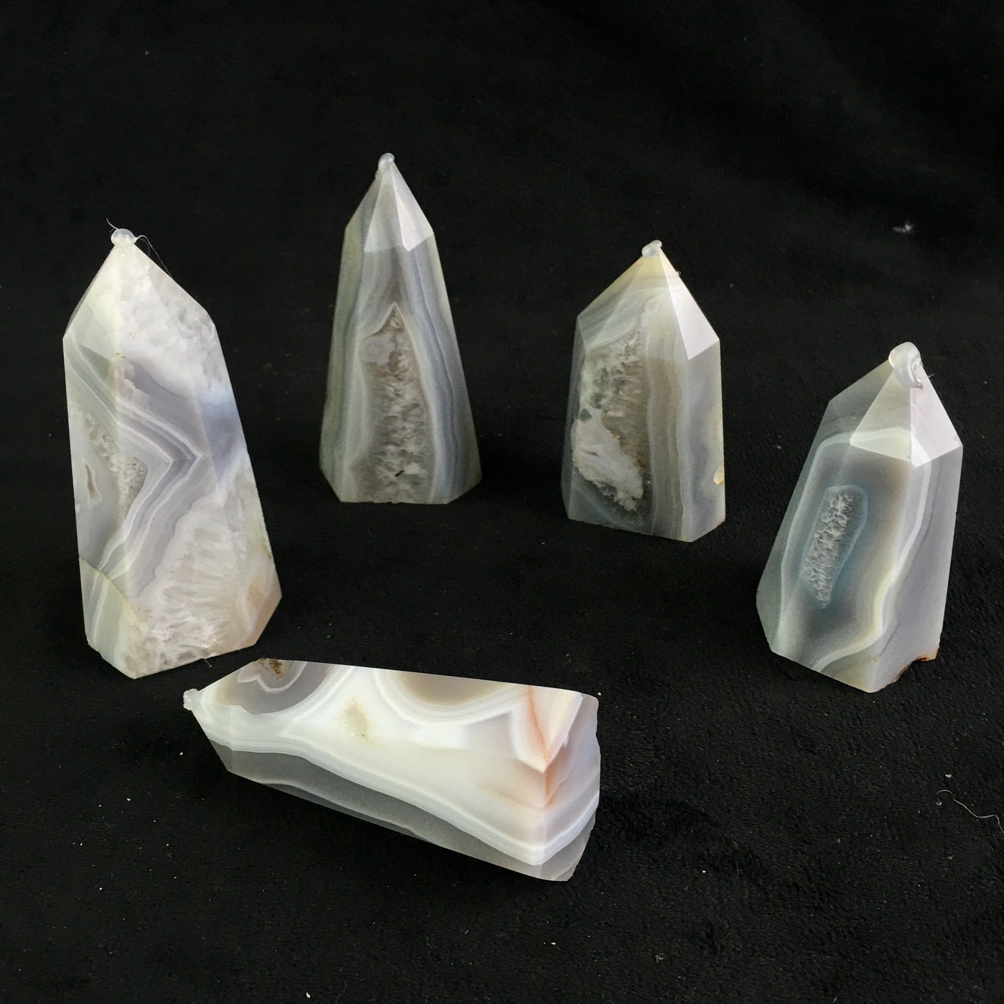 Wholesaler Natural Healing Crystal Blue Lace Agate  Banded  Tower for decoraiotion 1kg