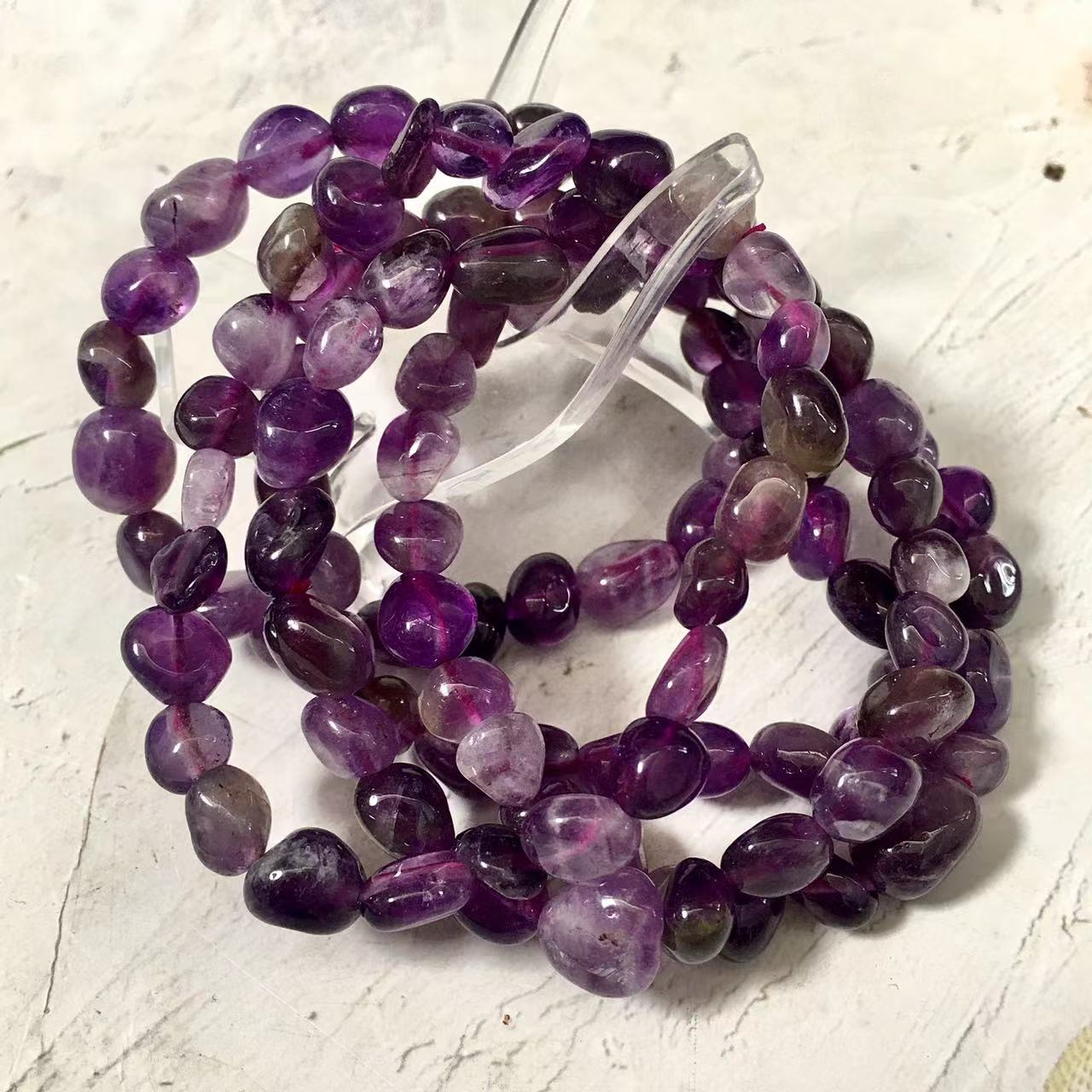 Gemstone bracelet healing bracelets amethyst chips Women's bracelets