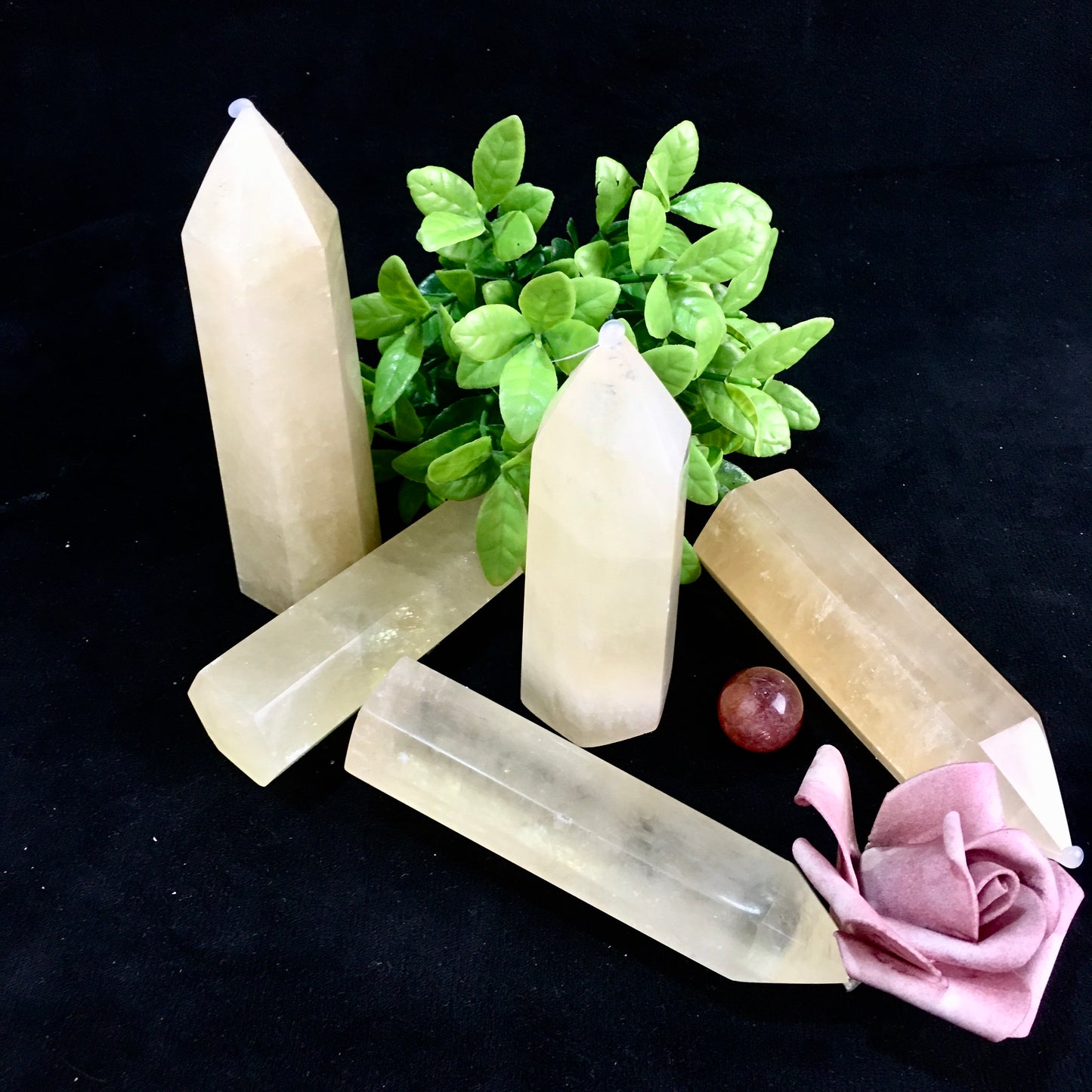Wholesale natural healing Yellow calcite tower or decoration 1kg