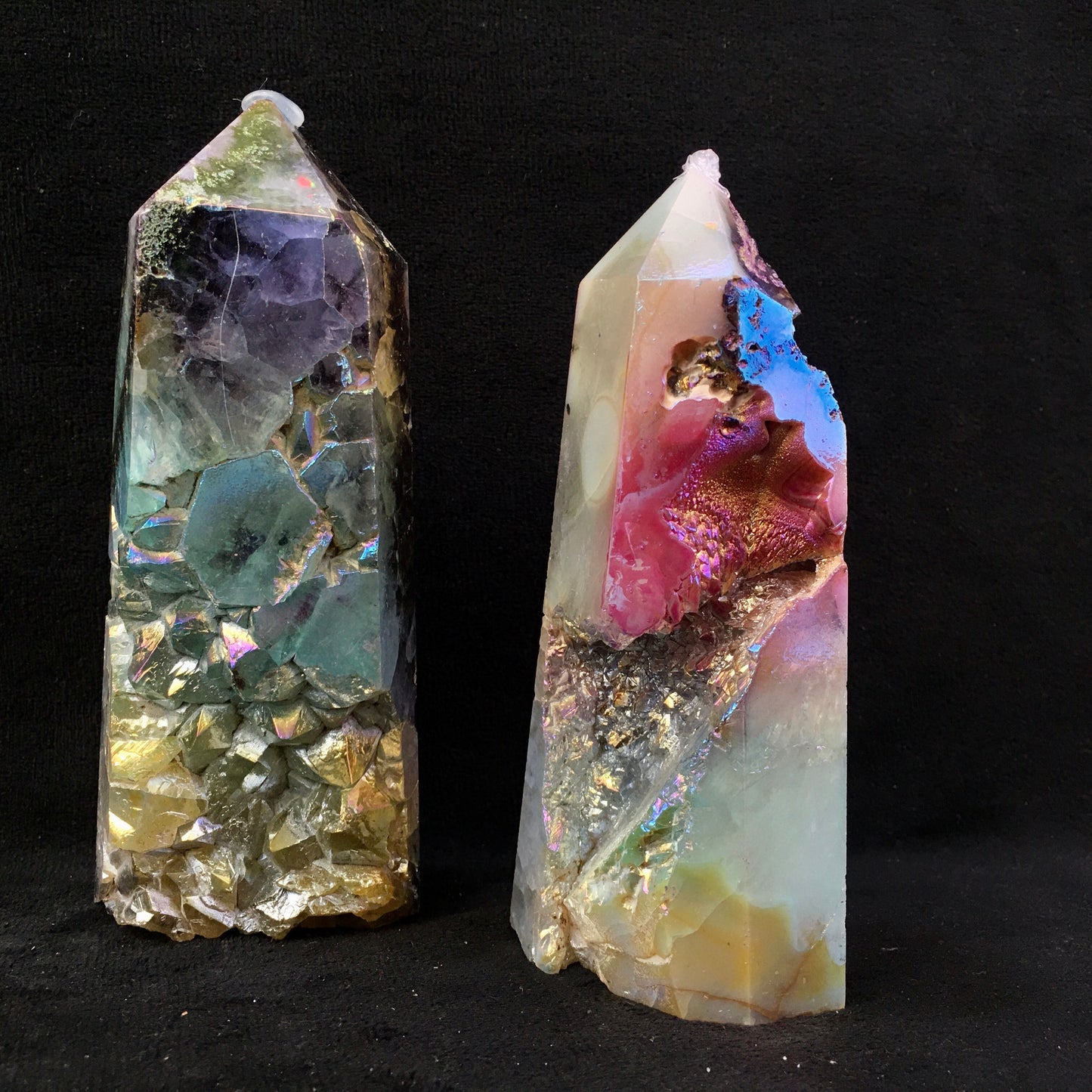 Wholesale high quality reiki natural Aura agate Healing stone tower  for decoraiotion 1kg