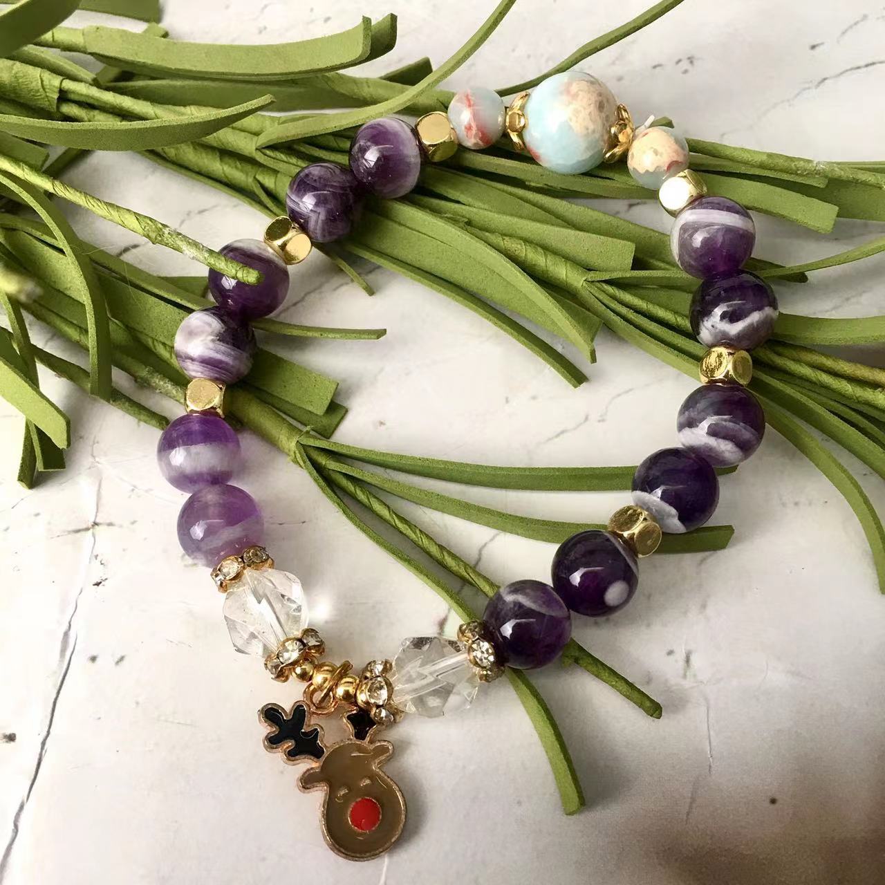 Natural crystal  BraceletHealing Natural Stone Crystal Bracelet
