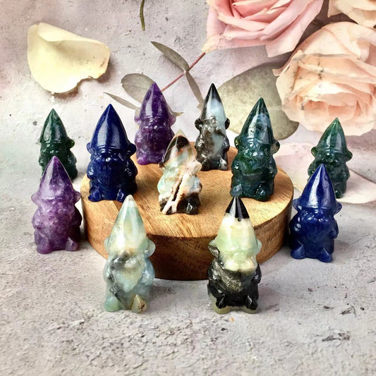 Natural Crystal Carving Dwarf Crystal Crafts Snow White Dwarfs Spiritual Healing Stone For Gift