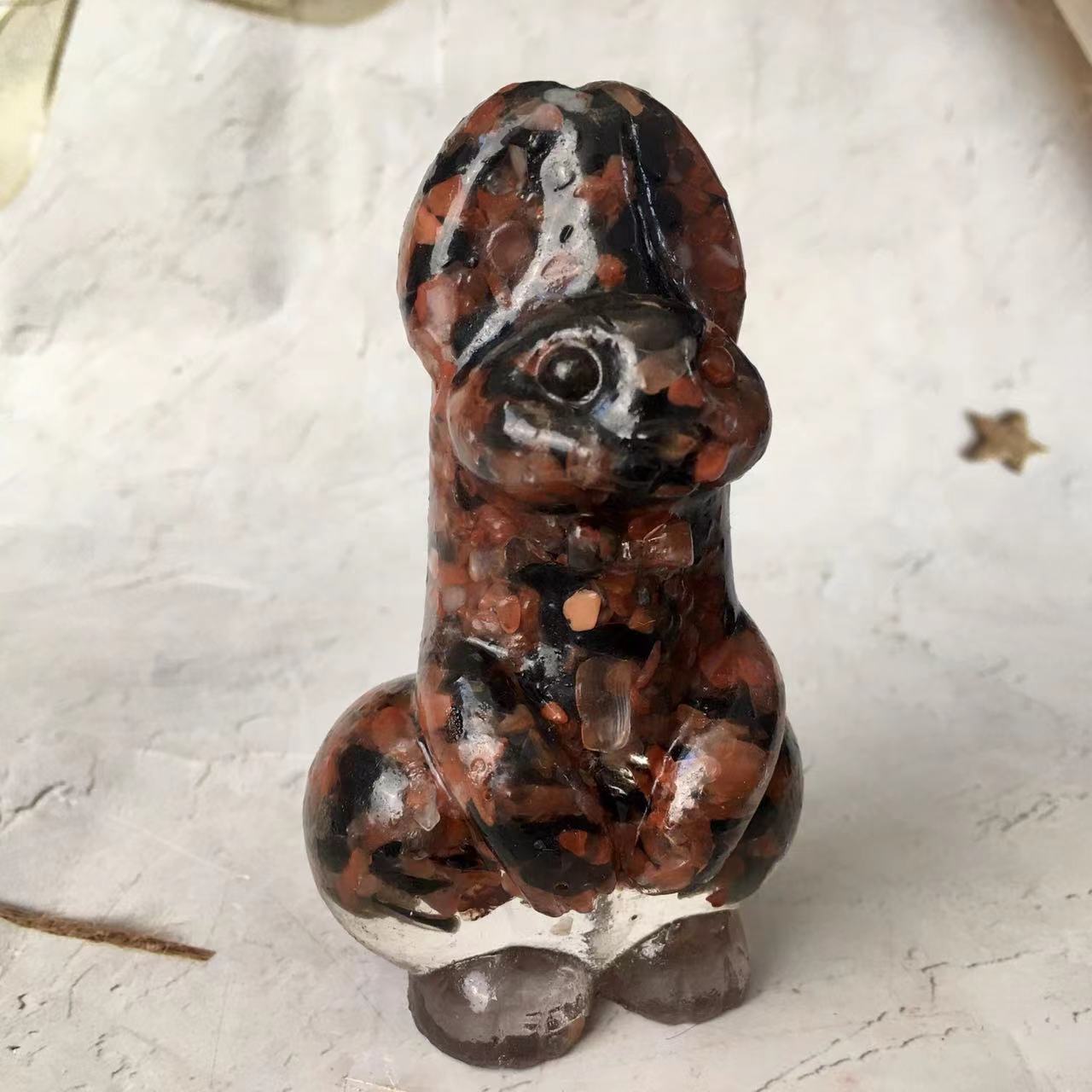 Natural healing crystals gravel chip carving epoxy resin crystal crafts crystal candle/rabbit /pendant /Indian /Doraemon