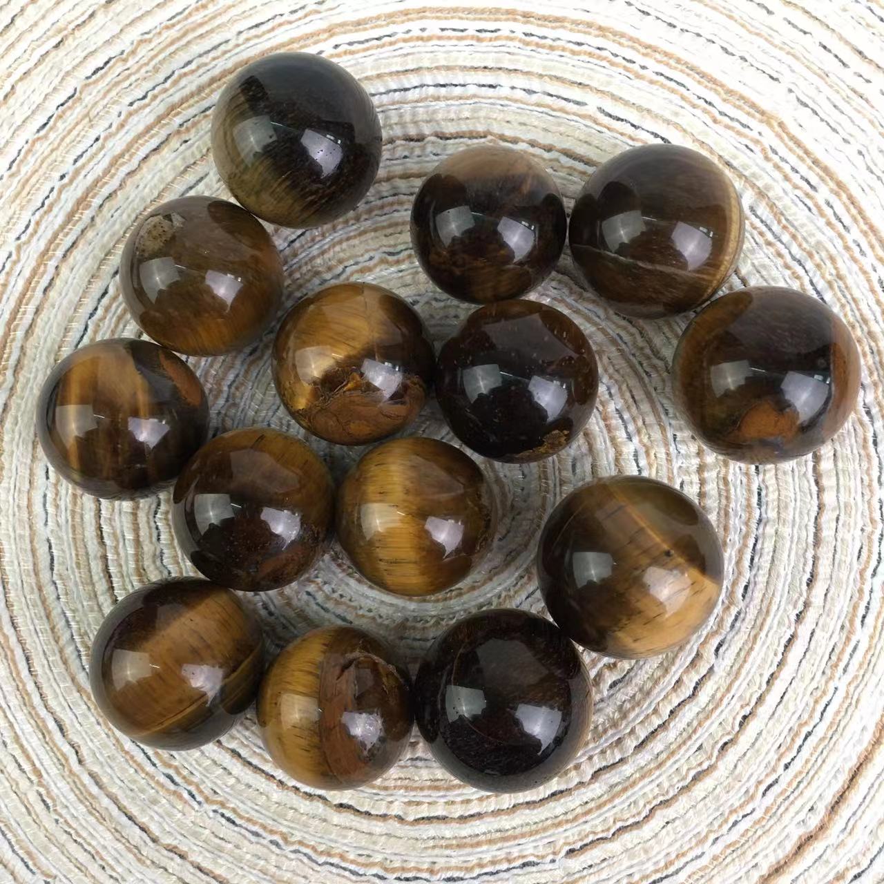 Wholesale natural healing tiger eye sphere for decoration 1kg