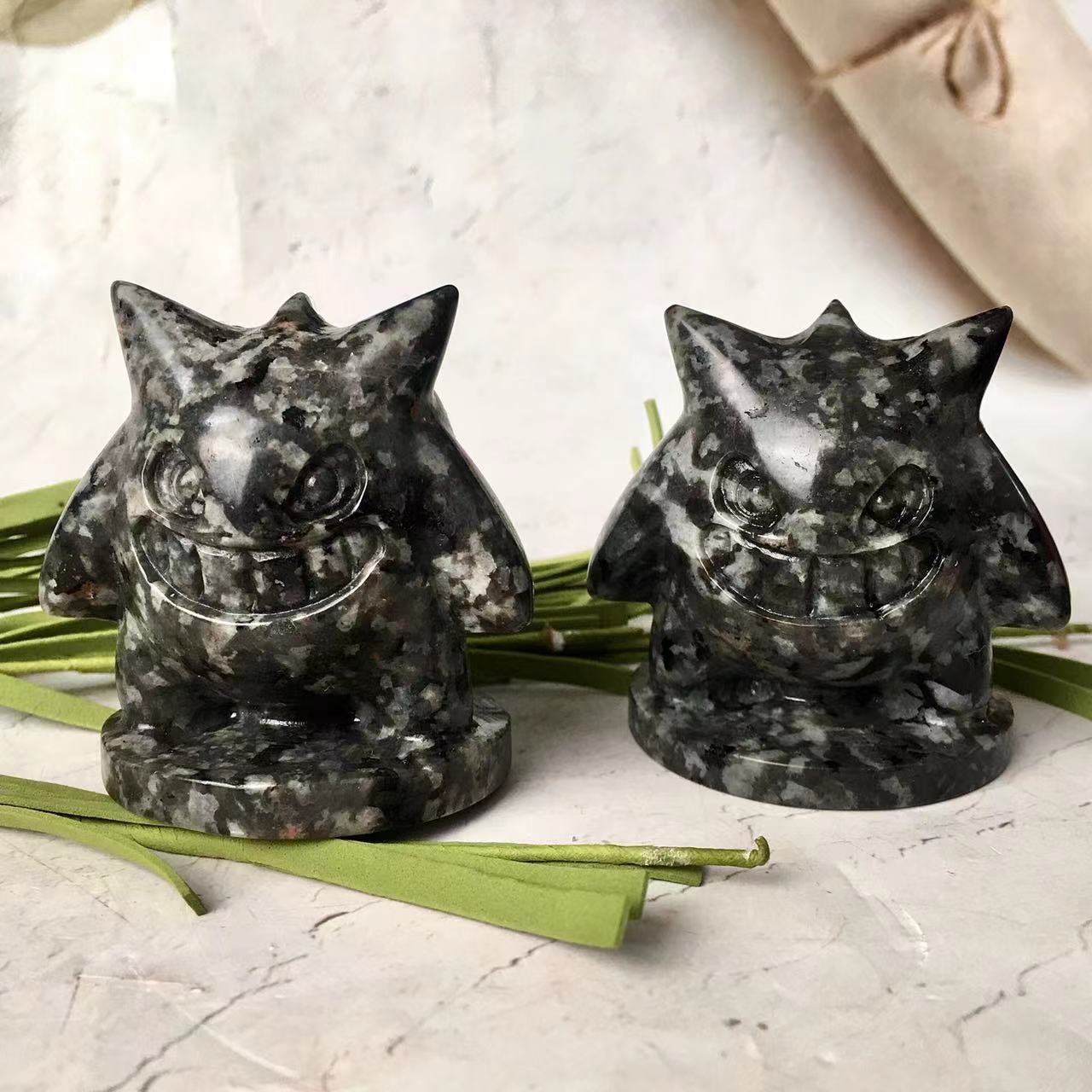 Natural crystal Gemstone Quartz Carving Gengar Yooperlite Healing For Gift Decoration