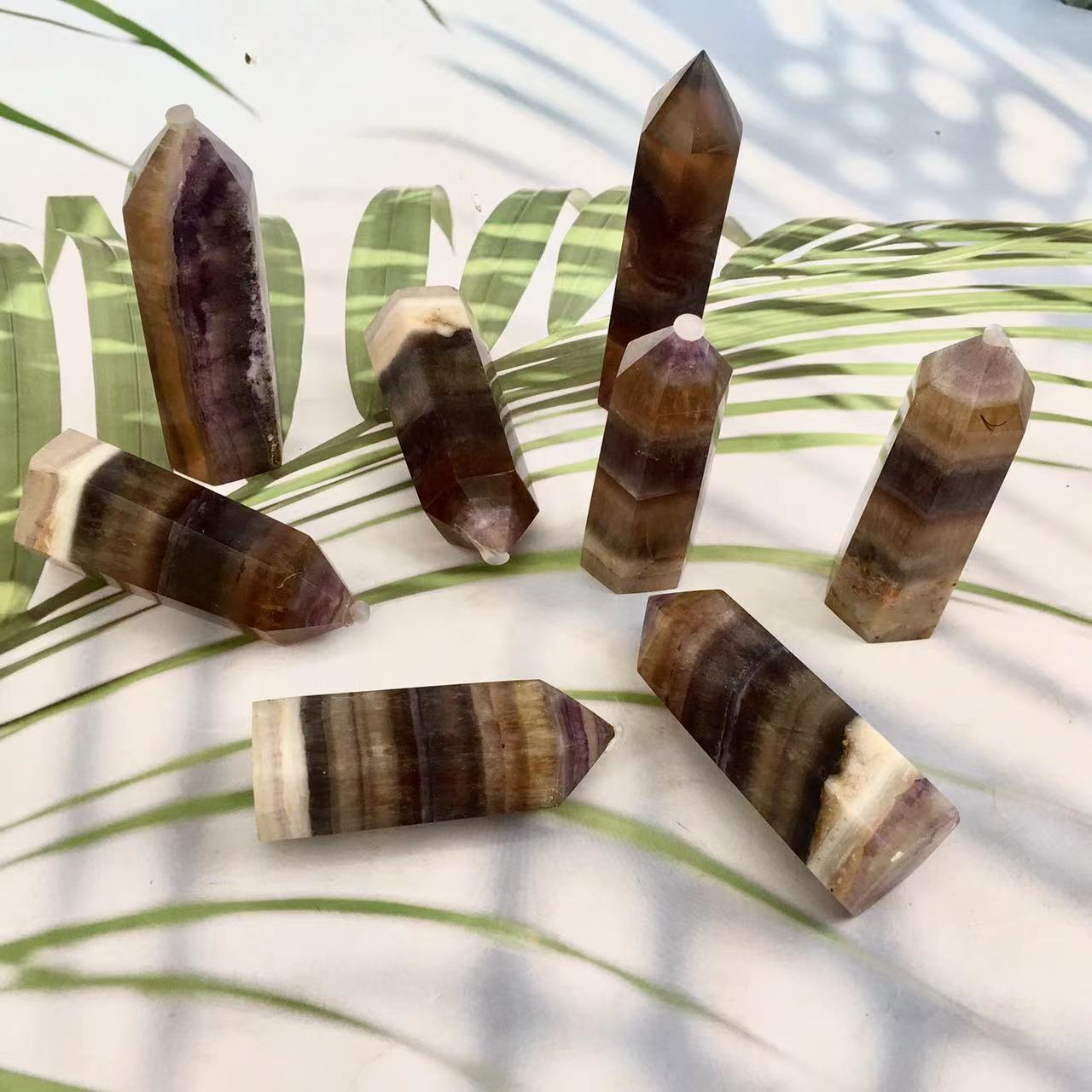 Wholesale Natural Quartz Reiki Healing Yellow Fluorite Tower for decoration 1kg