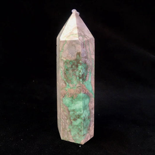 Wholesale high Quality Natural Crystal Green Apple Tower for decoraiotion 1kg
