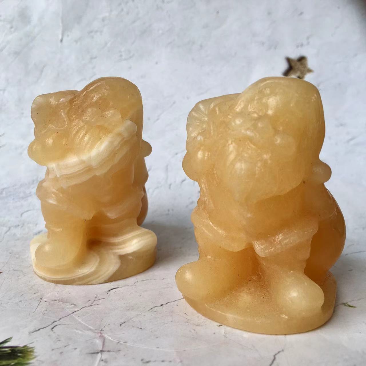 Wholesale Hand Carved  Christmas Healing Crystal Carvings Santa Claus For Christmas Present