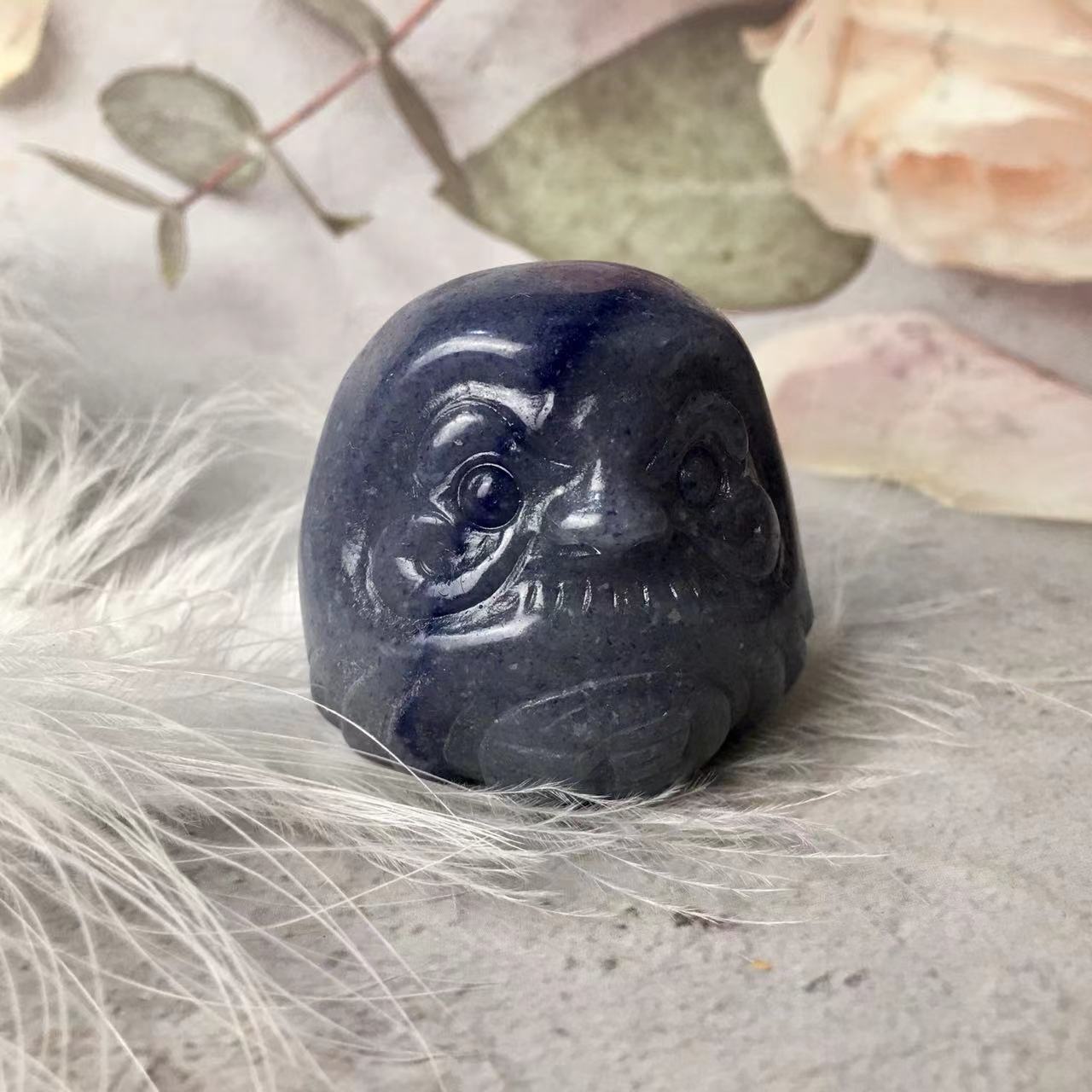 Wholesale High Quality Hand Carved Natural Ornaments Rose Quartz Dharma Crystal Blue aventurine  Dharma and  Howlite DharmaFor Healing Gift