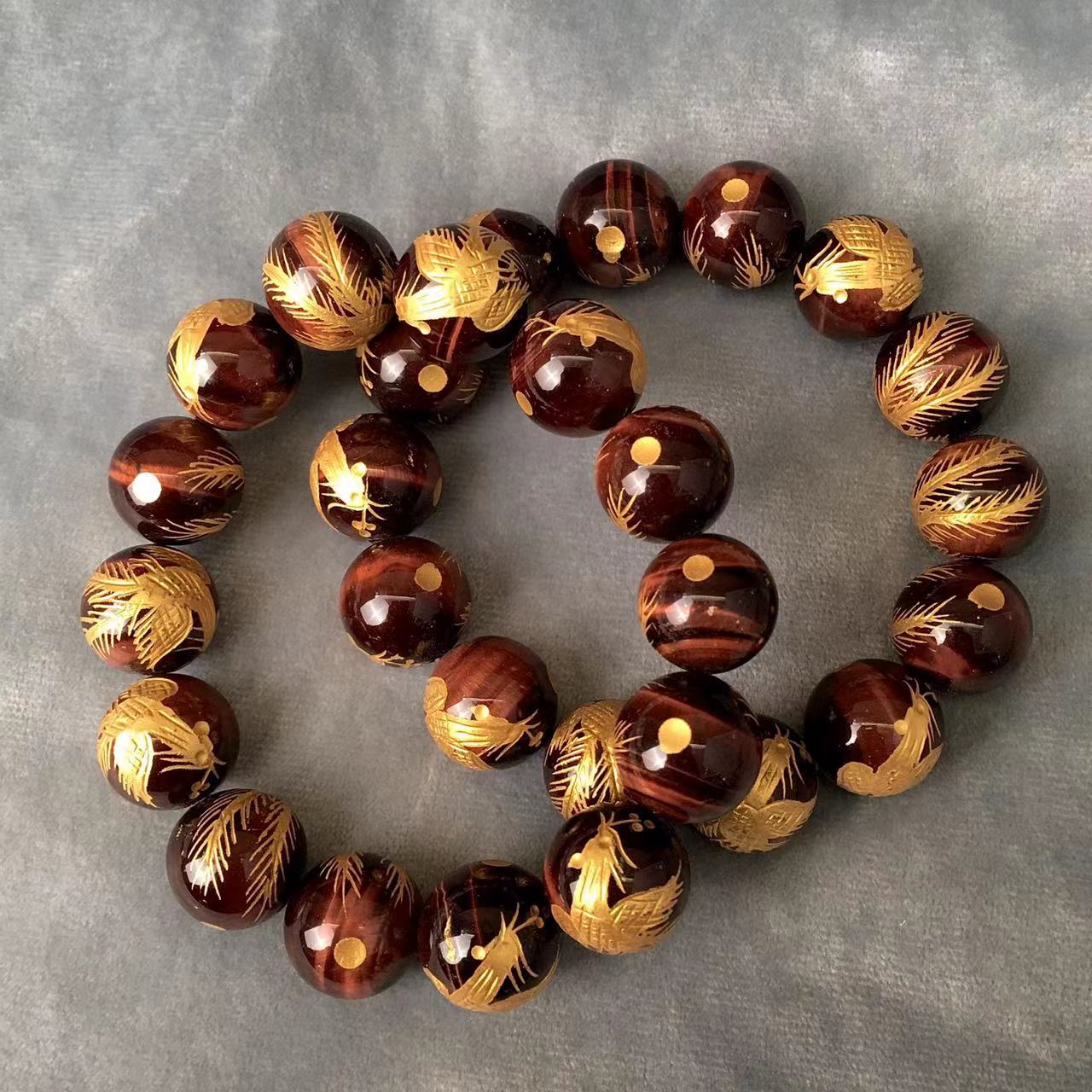 Wholesale Grade AB+ Natural Stone Bead 8/10/12/14/16/18MM Mens Tiger Eye Bracelet Gemstone Jewelry