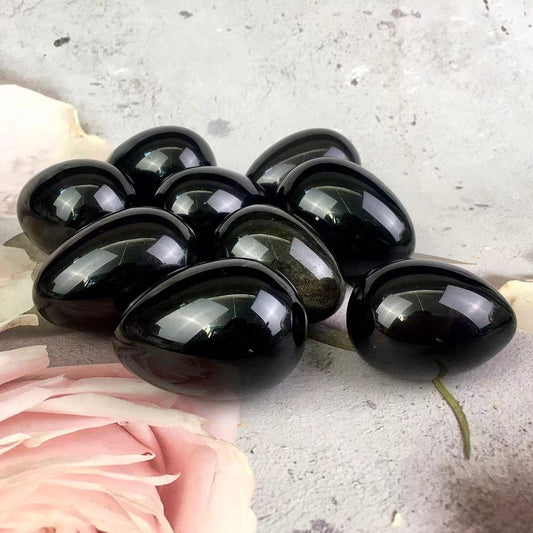 Wholesale  crystal natural healing rainbow obsidian egg For Decoration