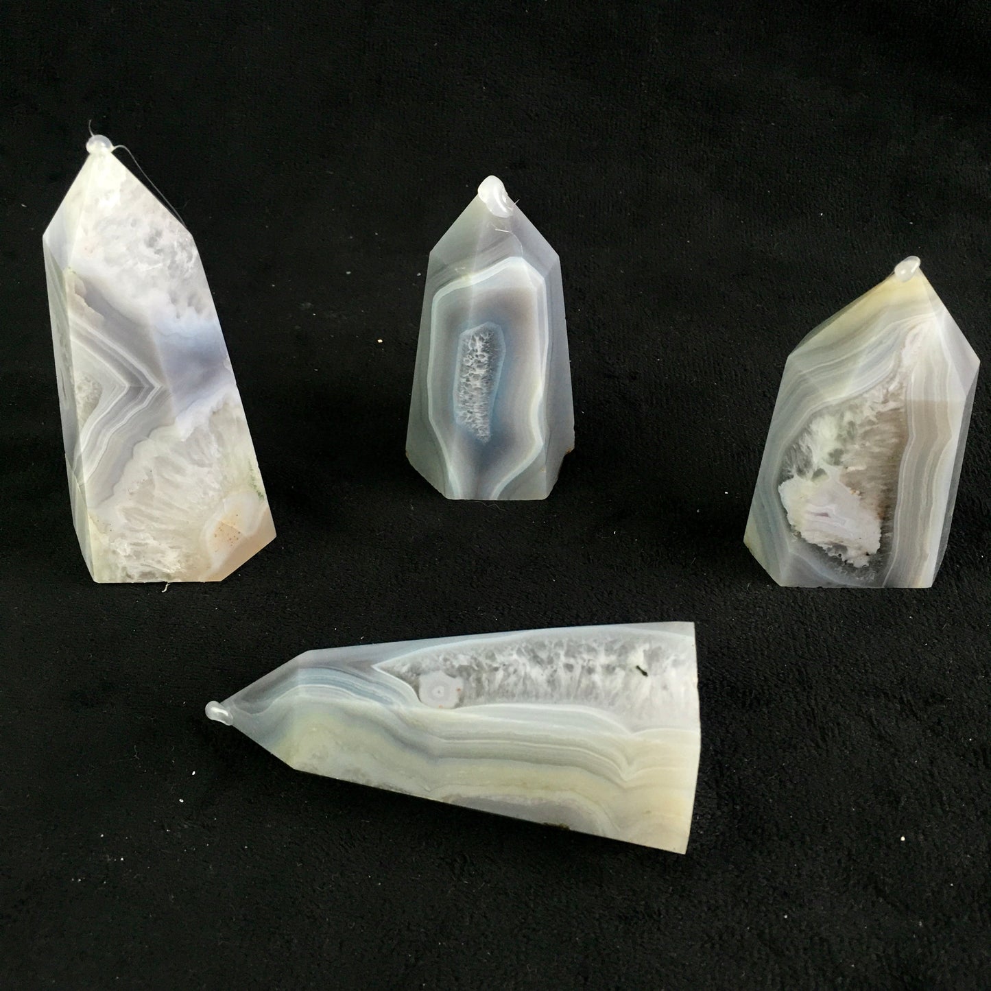 Wholesaler Natural Healing Crystal Blue Lace Agate  Banded  Tower for decoraiotion 1kg