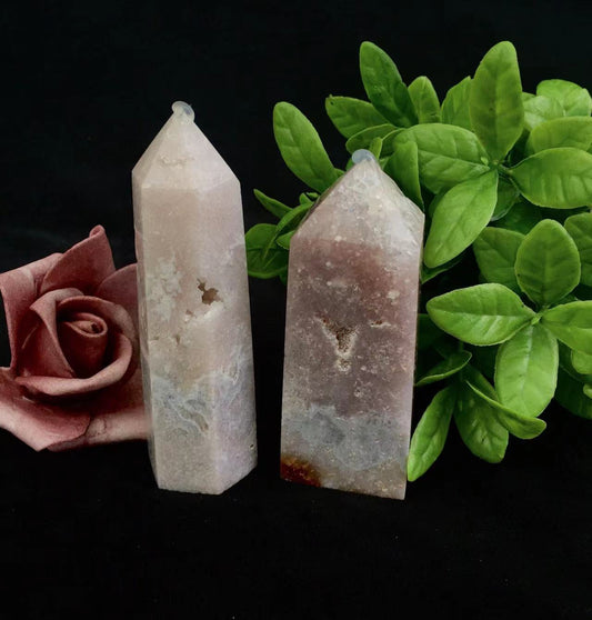 Wholesale Natural Crystal  pink amethyst  tower  for decoraiotion 1kg