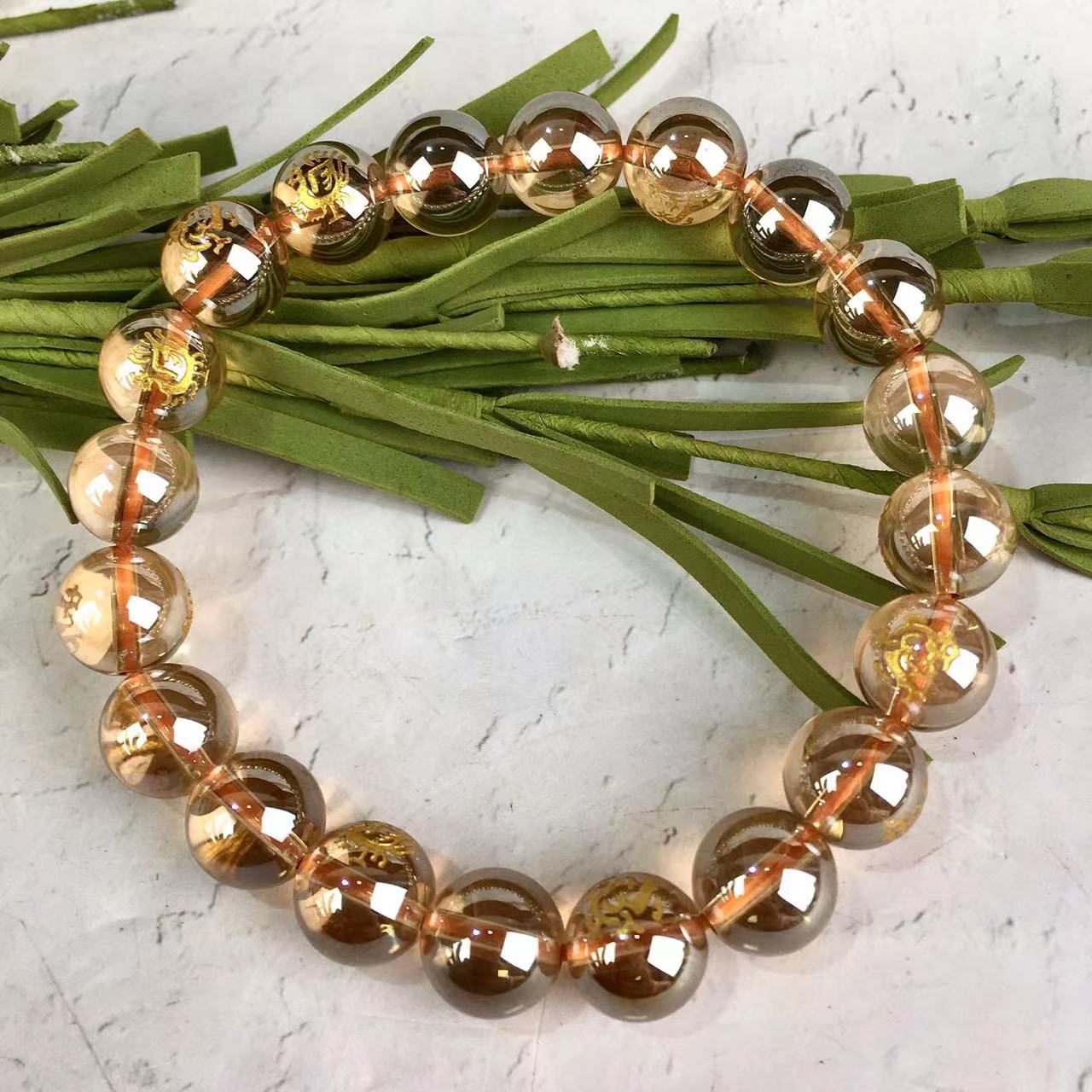 10MM Wholesale Popular Crystal White Aura Quartz Crystal Bracelet