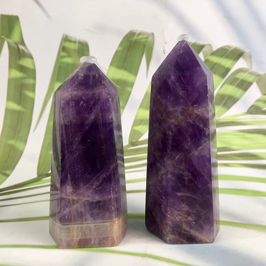 Wholesale high quality reiki natural Amethyst crystal Healing stone tower  for decoraiotion1kg