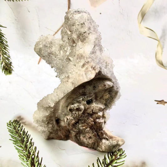 Wholesale 100% Natural Crystal Cluster Moon  face with skull  Crystal For Home Decoration