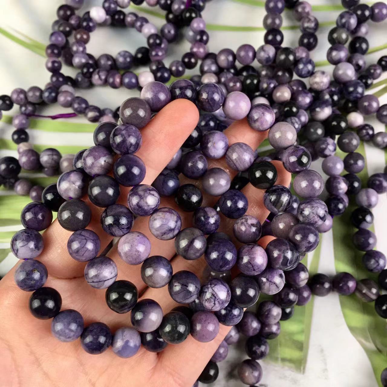 8-10MM Wholesale Crystals Healing Stones Folk Crafts Sugilite Bracelets For Gifts