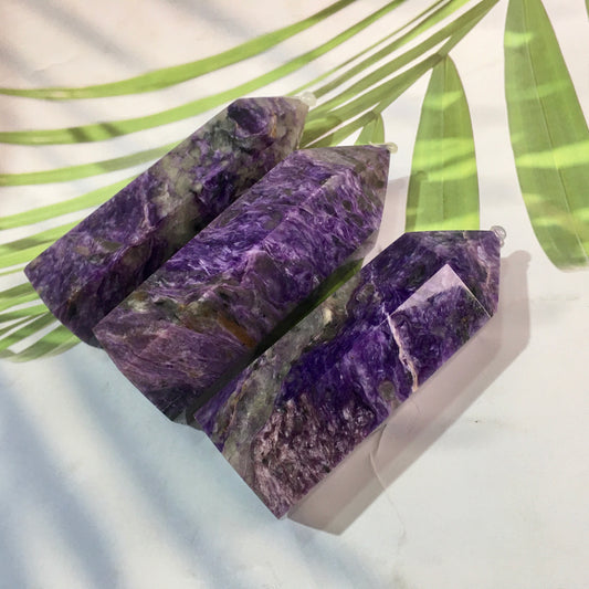 Wholesale Natural  High Quality Charoite Crystal Tower For decoraiotion 1kg