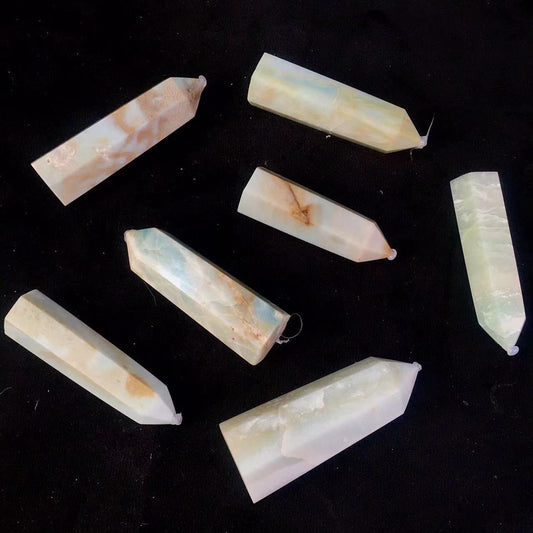 Wholesale Natural Healing Caribbean Calcite Crystal Tower for  decoraiotion 1kg