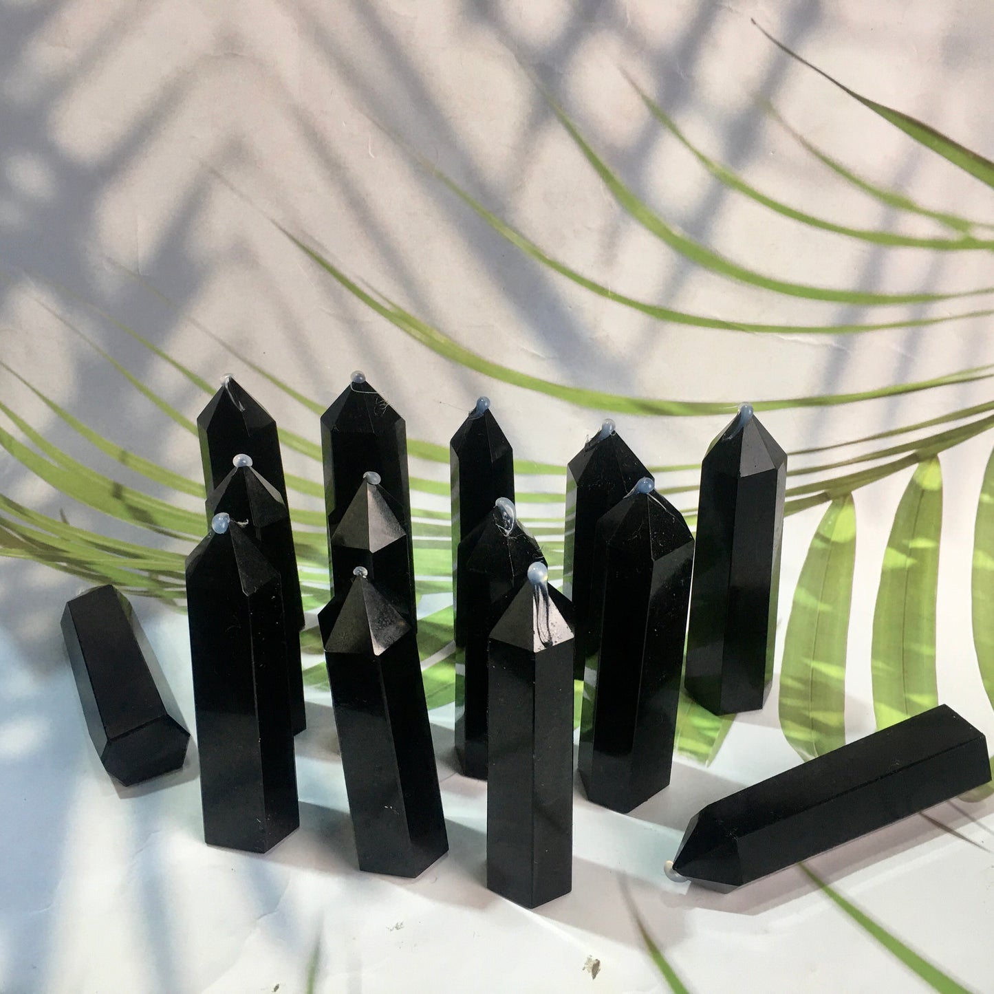 Wholesale Crystal  Natural Crystals Healing Stone  Black Obsidian Tower for  decoraiotion 1kg