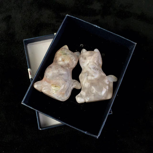 Wholesale High quality Sakura Agate Cat For Decoration