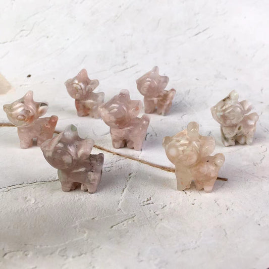 Wholesale High quality Sakura Agate deer For Decoration